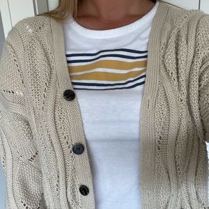 Cream cardigan with buttons